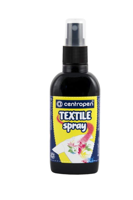 Barva na textil ve spreji Centropen 1139 110ml černý