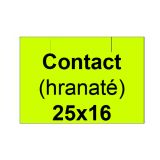 Etikety cen. CONTACT 25x16 hranaté - 1125 etiket/kotouček, žluté