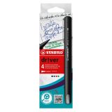 Liner medium STABILO driver 0,8 mm - sada 4 barvy