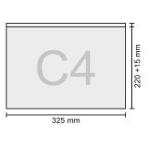 Obálka C4 transportní / průhledná 325x220 + 15 mm, bal / 50 ks