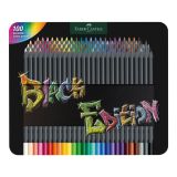 Pastelky Black Edition Faber-Castell 100 barev, plech. box