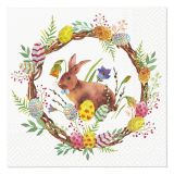 Ubrousky TaT 33x33cm Bunny in a wreath