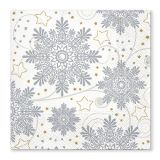 Ubrousky TaT 33x33cm Snowflakes Silver