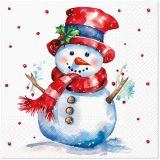 Ubrousky TaT 33x33cm Watercolor Snowman