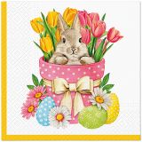 Ubrousky PAW Dekor L (20ks) Flower Bunny