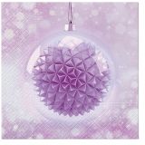 Ubrousky PAW Dekor L (20ks) Lavender Glass Bauble