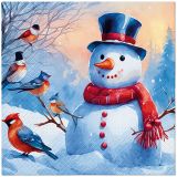 Ubrousky PAW Dekor L (20ks) Distinctive Snowman