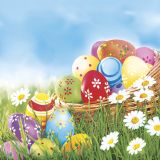 Ubrousky DAISY L (20ks) Colourful Easter Eggs and Daisies