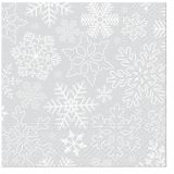 Ubrousky PAW TETE L (20ks) Snowflakes and stars silver