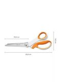 Nůžky entlovací SoftGrip“, bílá - oranžová, 24,2 cm, FISKARS 1070024