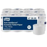 Toaletní papír OptiServe, bílá, bezdutinkový, průměr 13,1 cm, 1 vrstva, systém T7, Universal, TORK ,balení 24 ks