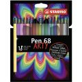 Fixy STABILO PEN 68 ARTY, sada 18 ks