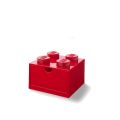 LEGO stolní box 4 se zásuvkou - červená