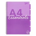 Spirálový sešit Unipad Essentials Project Book, mix vzorů, A4, linkovaný, 100 listů, PUKKA PAD ESS