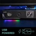 Reproduktor GRAVITY RGB Stereo Soundbar, černá, 12W, 2x 3,5 mm jack + USB-A, SPEEDLINK SL-830200-B