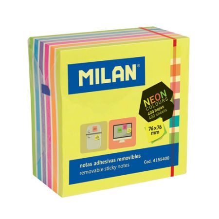 Blok lep MILAN NEON kostka 76 x 76 mm 400 l.