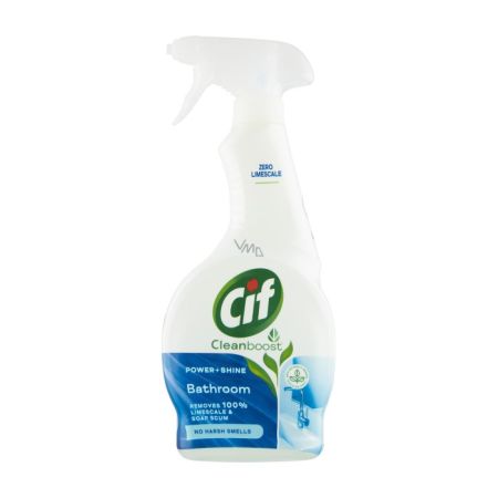 Cif Cleanboost Power & Shine tekutý čistící prostředek na koupelny 500 ml ve spreji