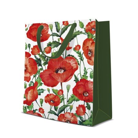 Dárková taška stredná - Flanders Poppy 20x10x25 cm