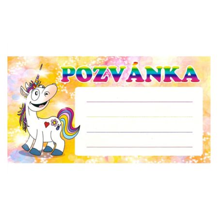 Dětská pozvánka na párty - Jednorožec, bal. 10 ks