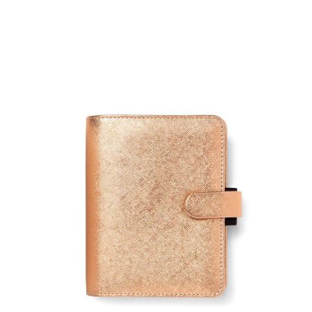 Diář Filofax Saffiano Rose Gold, kapesní