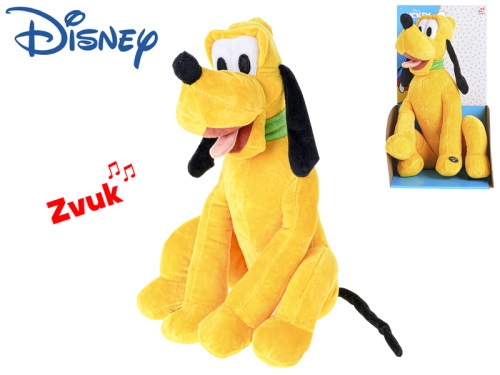 Disney Pluto plyšový 30cm sedící na baterie se zvukem 12m+