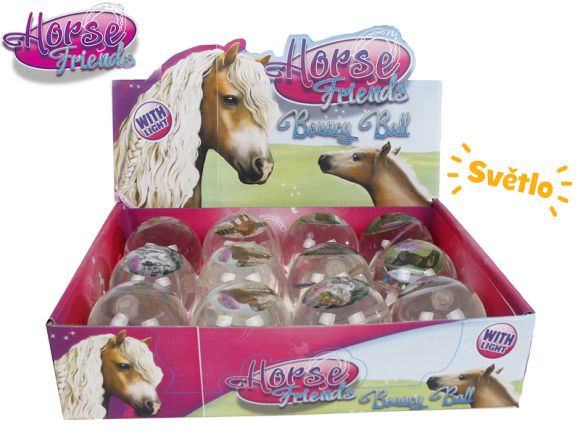 Horse Friends hopík 6,5cm na baterie svítící 6druhů 2barvy 12ks v DBX