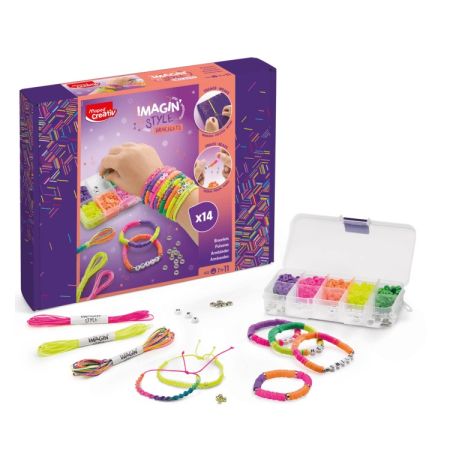 Kreativní sada MAPED Imagin' Style Bracelets Neon - Náramky