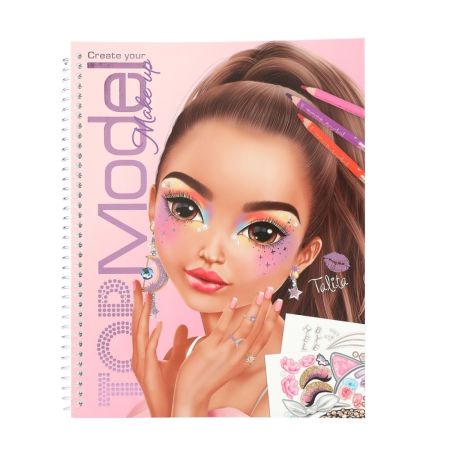 Kreativní sešit Top Model se samolepkami - Make-Up Colouring Book