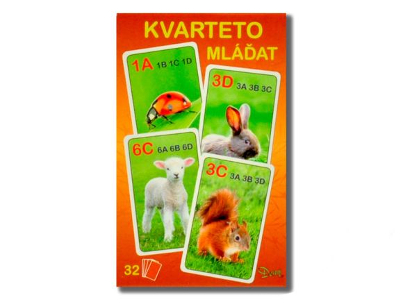 Kvarteto mláďata 7x10,5x1,5cm 32ks  v krabičce