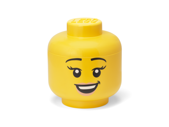 LEGO úložná hlava (velikost L) - šťastná dívka