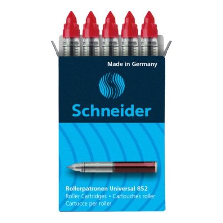 Náplň pro rollery Schneider Cartridge 852 0,6 mm / 5 ks - červená