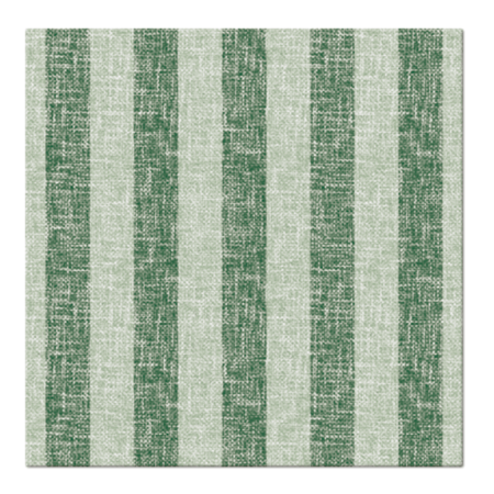 Obrúsky PAW AIRLAID L 40x40cm Linen Stripes Green