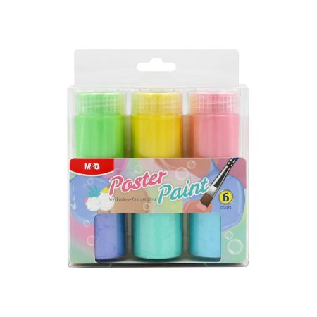 Plakátová barva 20ml Pastel M&G - sada 6 pastelových barev