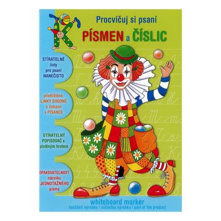 Procvičuj si písanie písmen a číslic - Klaun