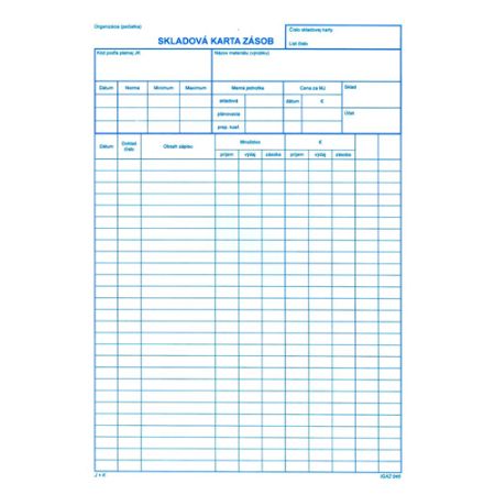 Skladová karta A4 - typ C (45)