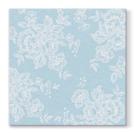 Ubrousky  PAW AIRLAID L 40x40cm Soft Lace Light Blue