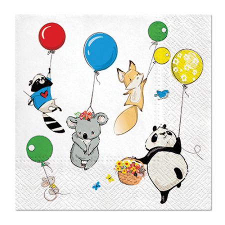 Ubrousky PAW L 33x33cm Animals Party