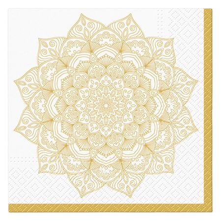 Ubrousky PAW L 33x33cm Mandala Golden