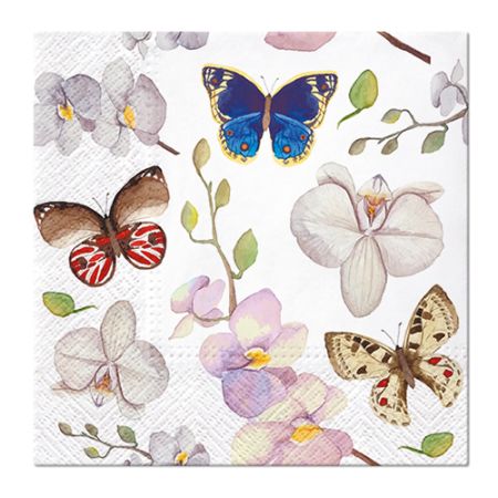 Ubrousky PAW L 33x33cm Orchidea Butterfly