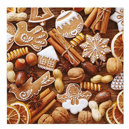 Ubrousky PAW L 33x33cm Rustic Gingerbread