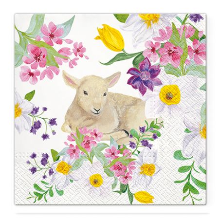 Ubrousky TaT 33x33cm Lamb in Flowers