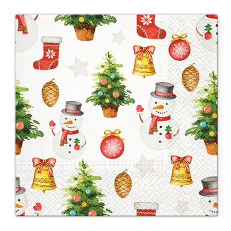 Ubrousky TaT 33x33cm Snowmen Pattern