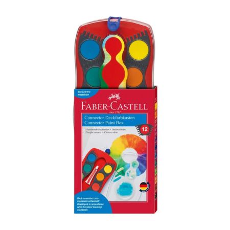 Vodové barvy Faber-Castell stavebnicové 12 barev