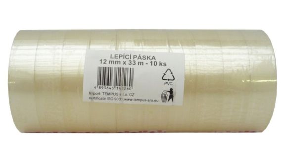 lepící páska 12 x 33 transp.