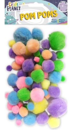 pom poms CPT 6621107 100ks pastel mix barev