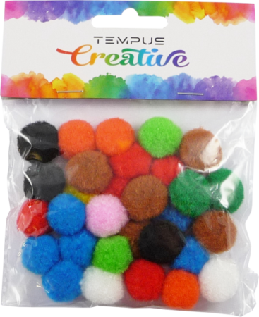 pom poms 20mm bar.mix 30ks