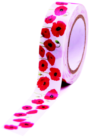 dekorační páska GG FT 933432 Field poppy 10m x 15mm