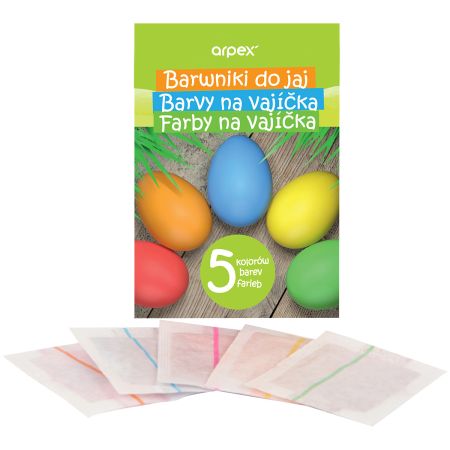 Barvy na vajíčka - mix 5 x 2,5 g ,balení 50 ks