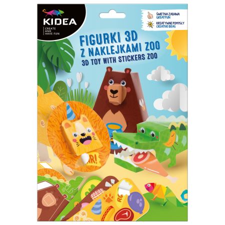 Sada figurek 3D se samolepkami - ZOO