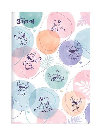 Sešit A5 60 listů Stitch blue čtvereček ,balení 6 ks